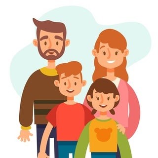 apinillos abogado de familia en Calahorra y abogado de familia en Madrid, imagen con una familia con padres e hijos
