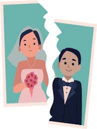 apinillos abogado de familia en Calahorra y abogado de familia en Madrid, imagen con una foto de una pareja de boda partida en dos.