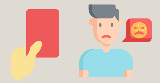 apinillos abogado especialista en sanciones a trabajadores o laborales, imagen con una persona a la que le están sacando una tarjeta roja