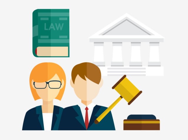 apinillos derecho administrativo en Calahorra y derecho administrativo en Madrid, imagen con abogados y maza de justicia